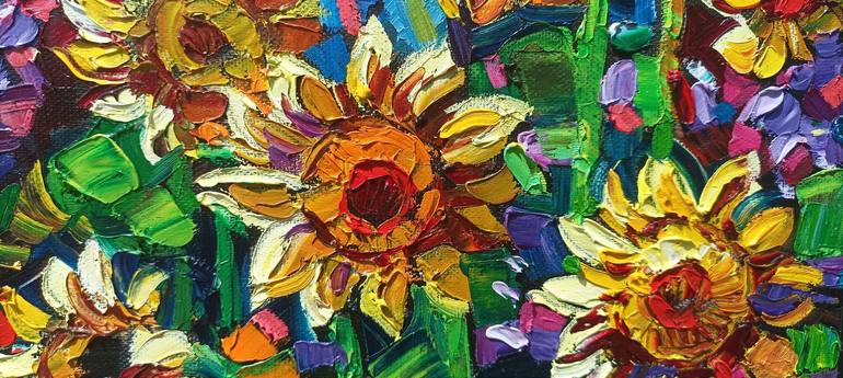 Original Abstract Expressionism Floral Painting by Vanya Georgieva