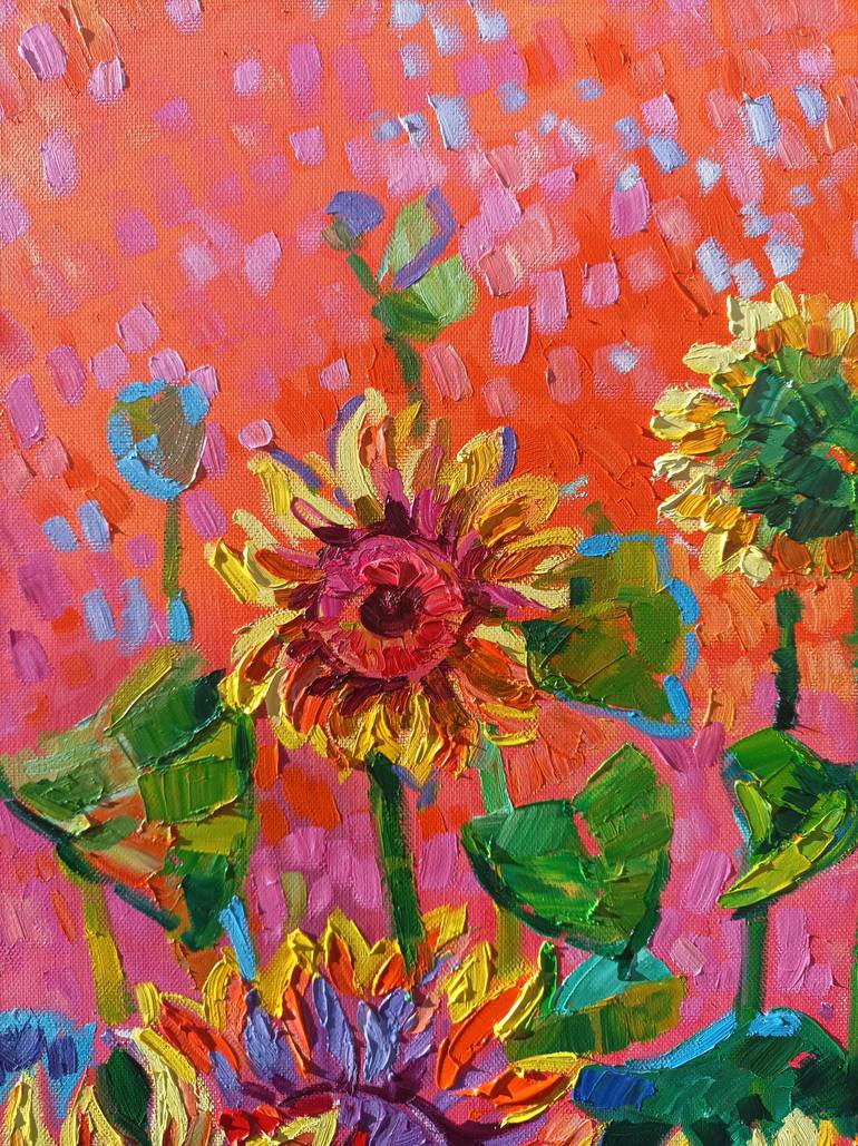 Original Abstract Expressionism Floral Painting by Vanya Georgieva
