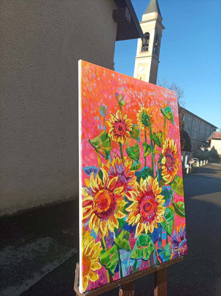 Original Abstract Expressionism Floral Painting by Vanya Georgieva