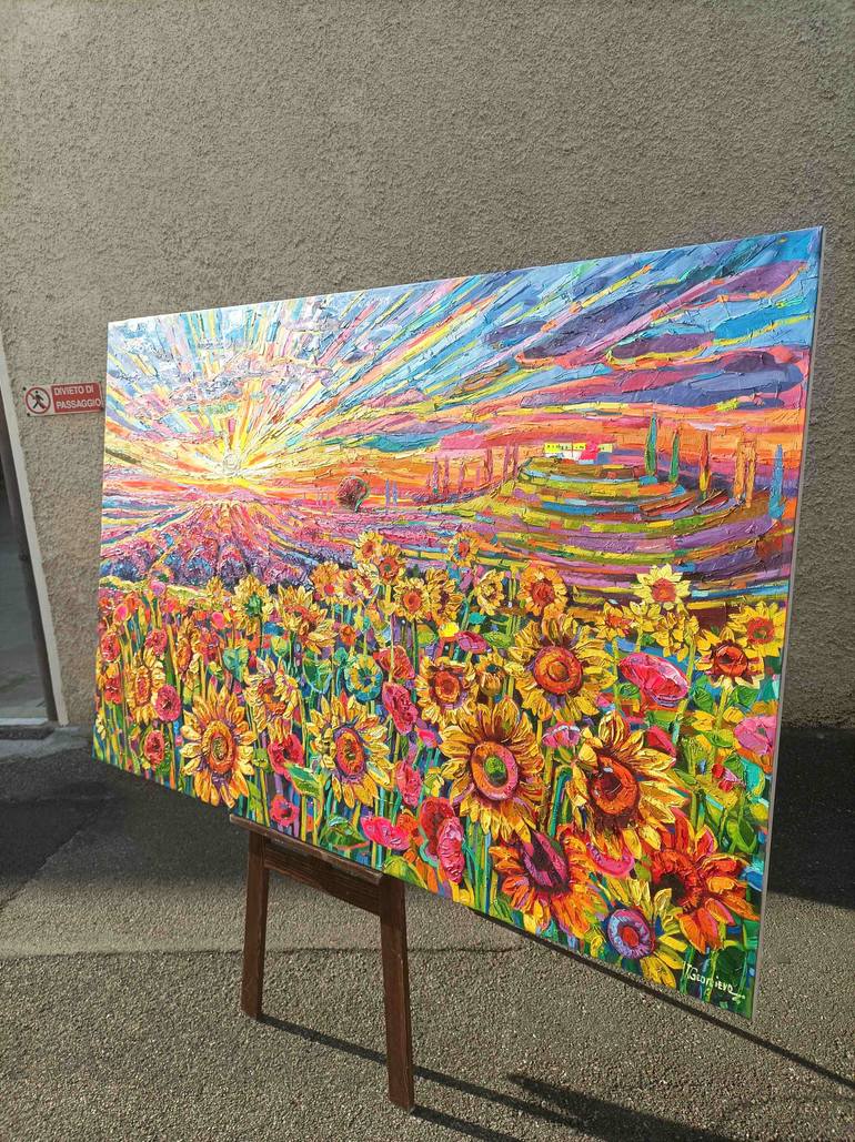 Original Abstract Expressionism Landscape Painting by Vanya Georgieva