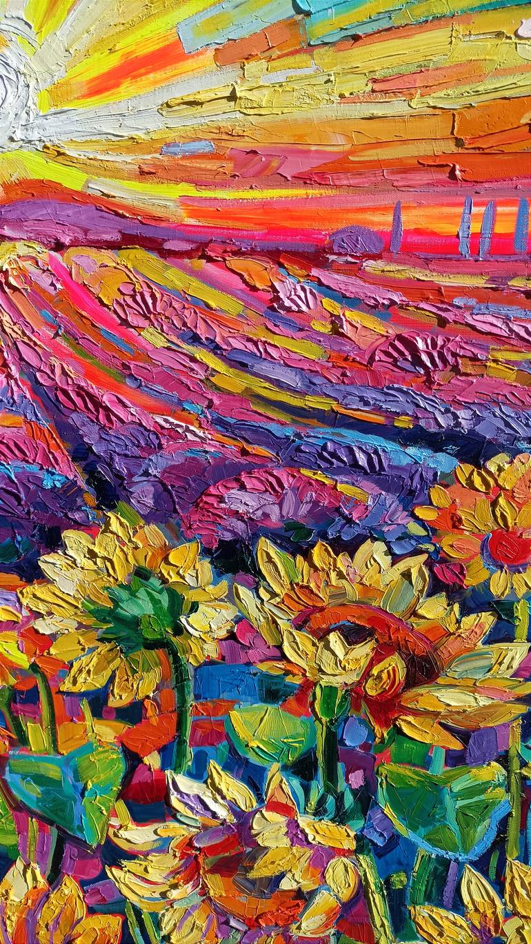 Original Abstract Expressionism Landscape Painting by Vanya Georgieva