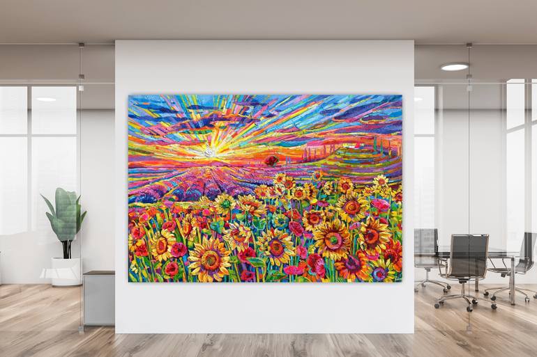 Original Abstract Expressionism Landscape Painting by Vanya Georgieva