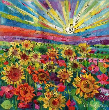 Original Abstract Expressionism Landscape Painting by Vanya Georgieva