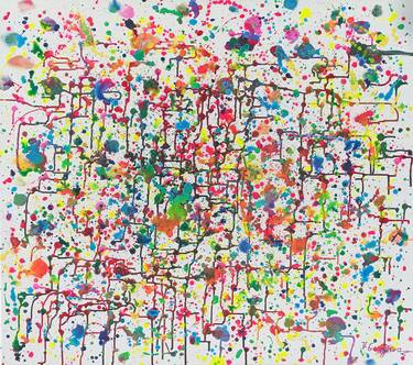 Original Abstract Expressionism Abstract Painting by Vanya Georgieva