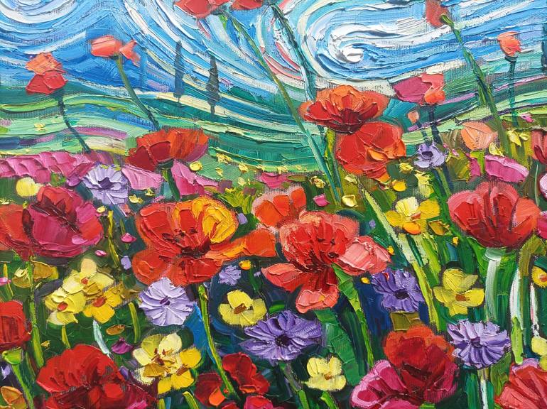 Original Color Field Painting Landscape Painting by Vanya Georgieva