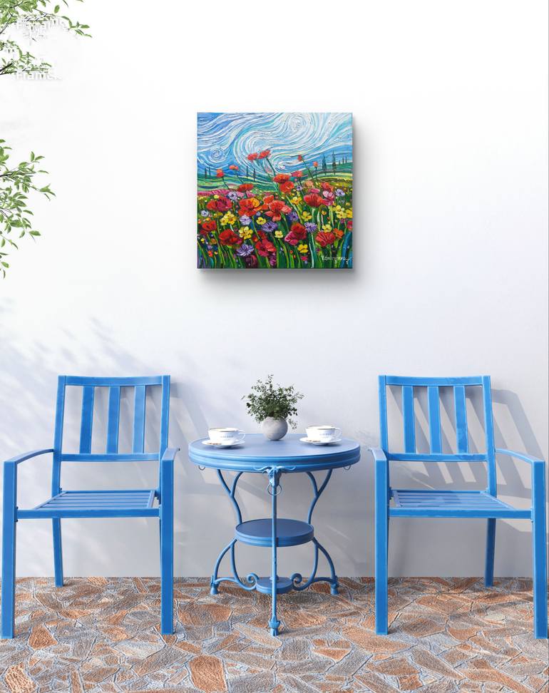 Original Color Field Painting Landscape Painting by Vanya Georgieva