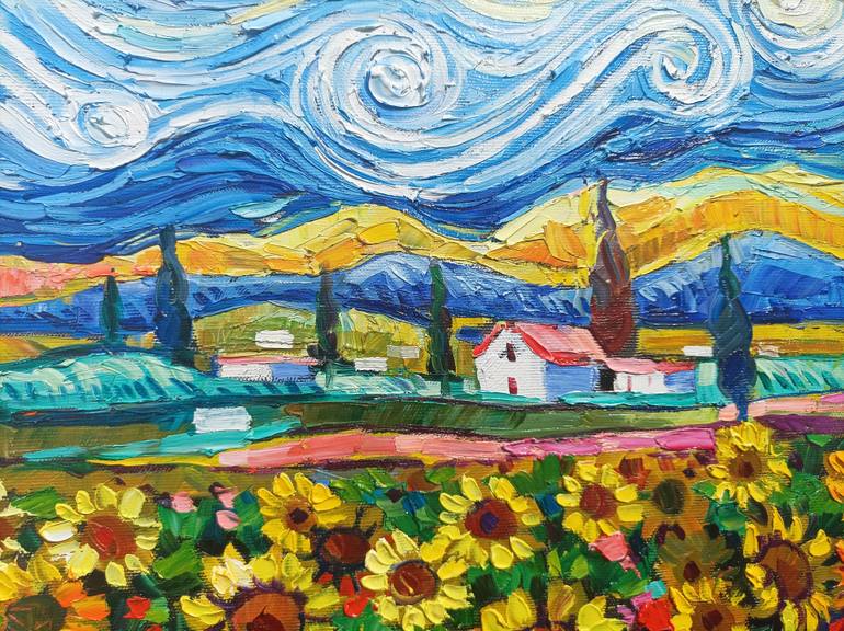 Original Abstract Expressionism Landscape Painting by Vanya Georgieva