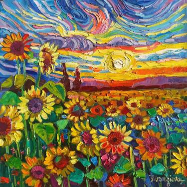 Original Abstract Expressionism Landscape Painting by Vanya Georgieva