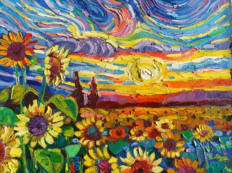 Original Abstract Expressionism Landscape Painting by Vanya Georgieva