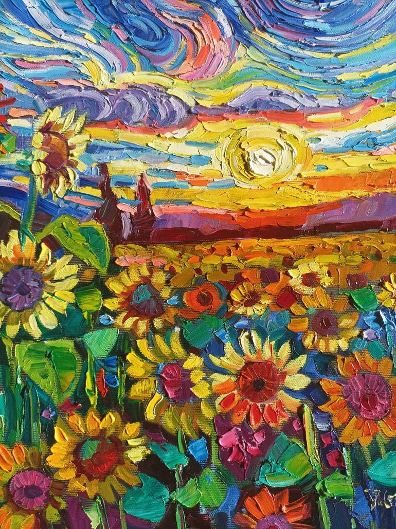 Original Abstract Expressionism Landscape Painting by Vanya Georgieva