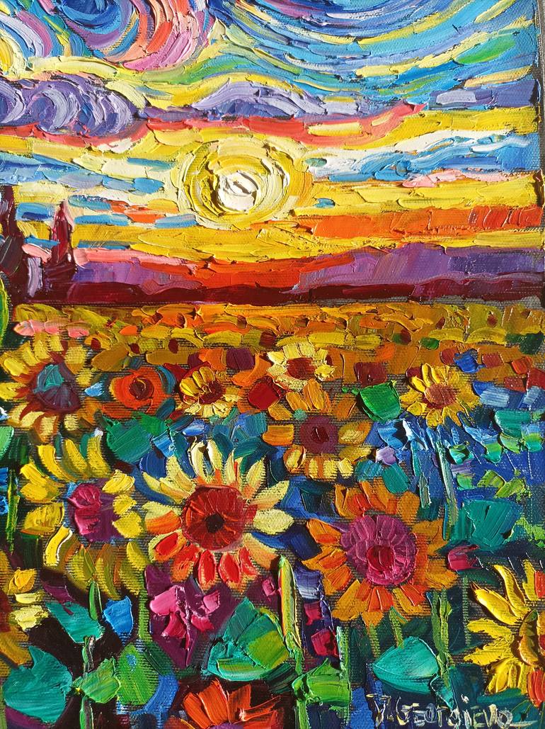 Original Abstract Expressionism Landscape Painting by Vanya Georgieva