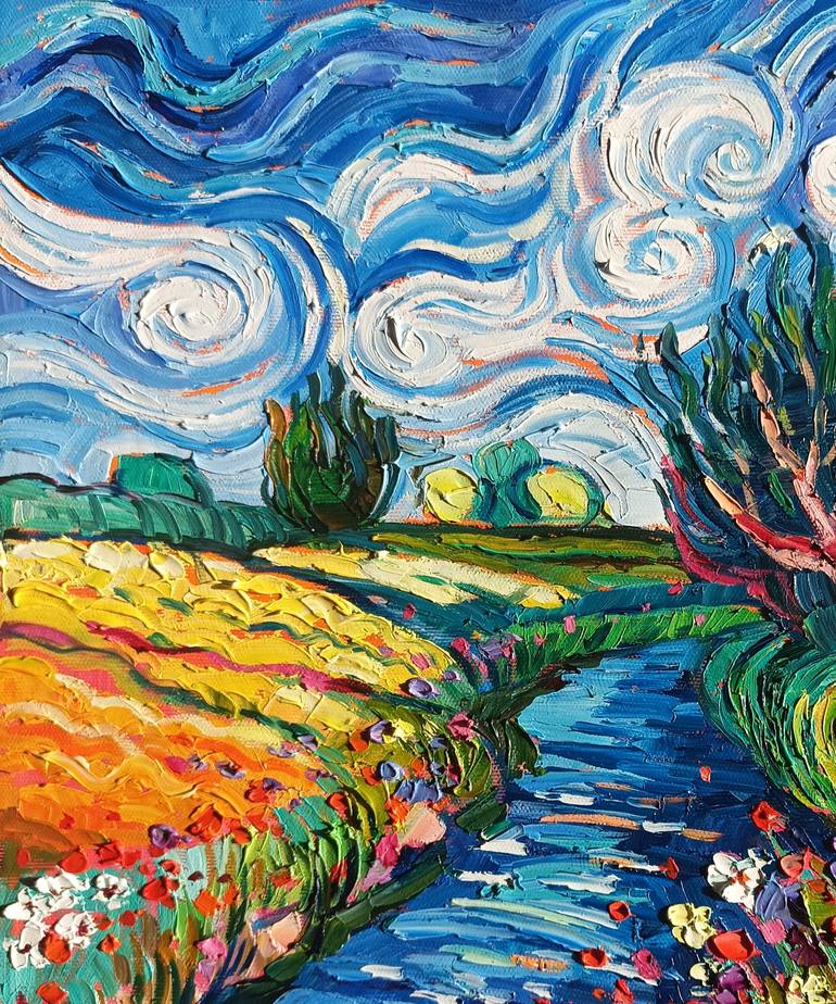 Original Abstract Expressionism Nature Painting by Vanya Georgieva
