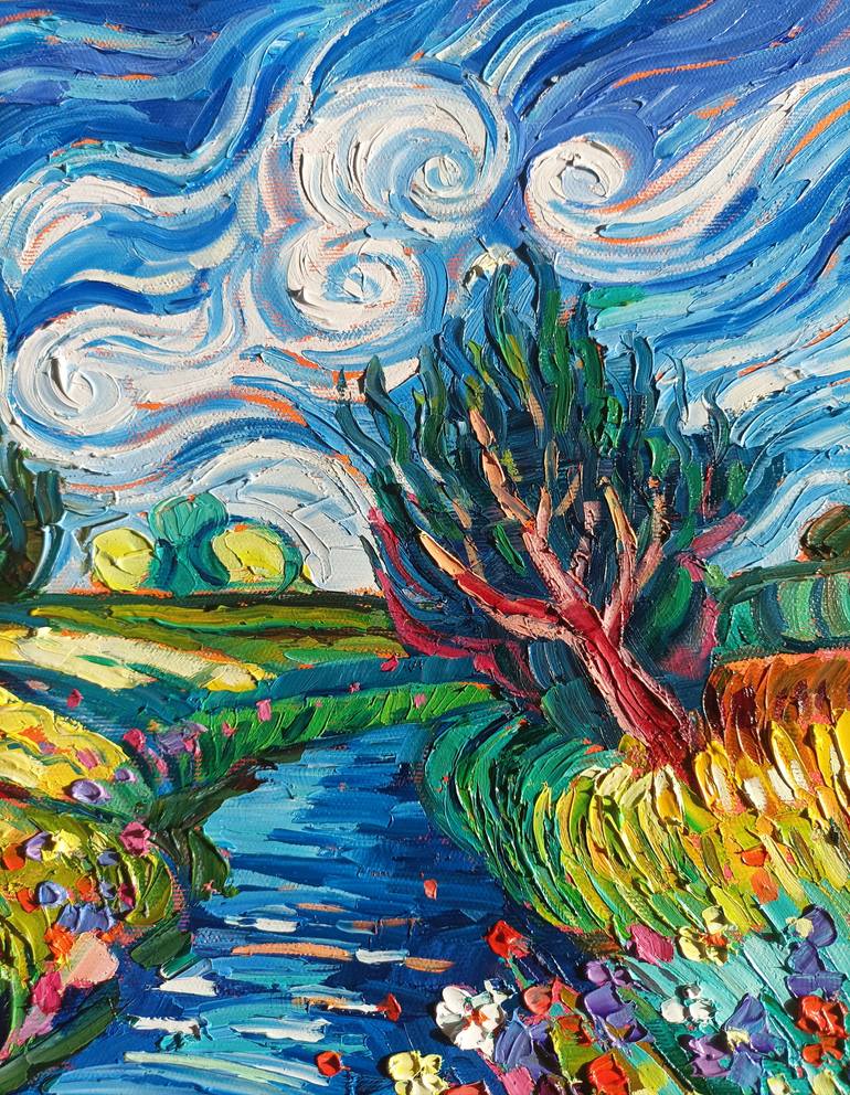 Original Abstract Expressionism Nature Painting by Vanya Georgieva