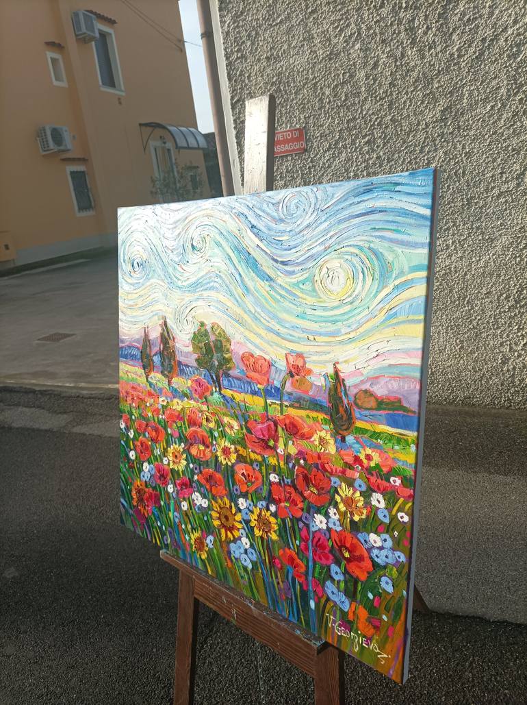 Original Abstract Expressionism Landscape Painting by Vanya Georgieva