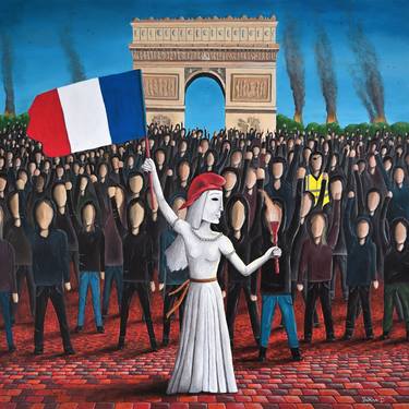 Original Conceptual Political Paintings by Bettina Dupont