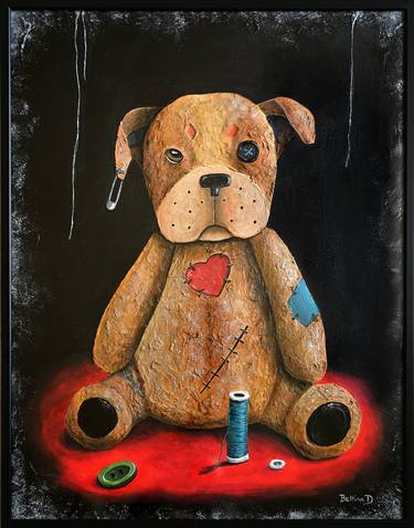 Original Conceptual Dogs Paintings by Bettina Dupont