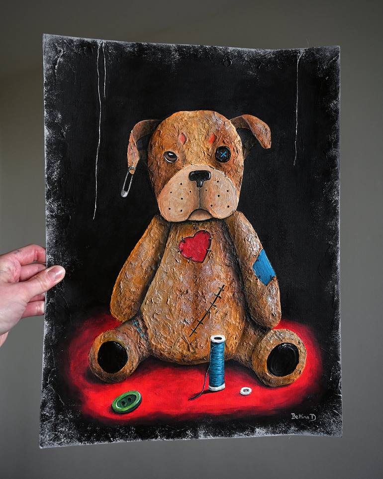 Original Conceptual Dogs Painting by Bettina Dupont