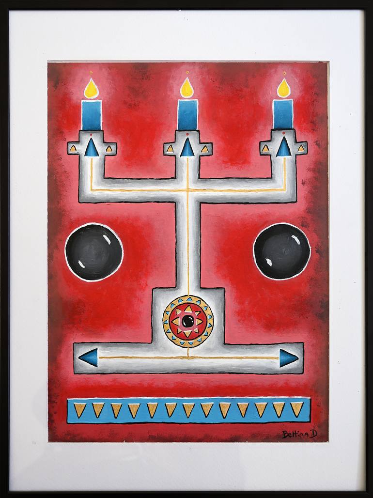 Original Conceptual Geometric Painting by Bettina Dupont