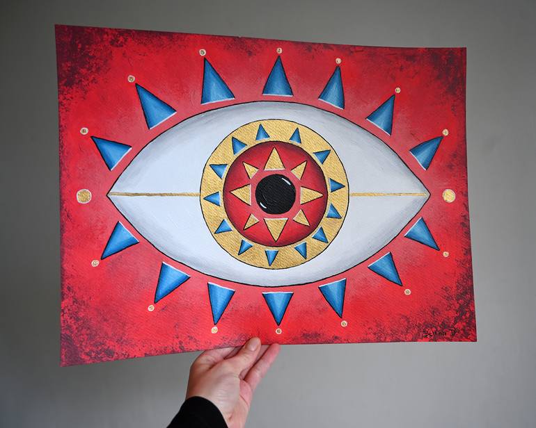 Original Conceptual Geometric Painting by Bettina Dupont