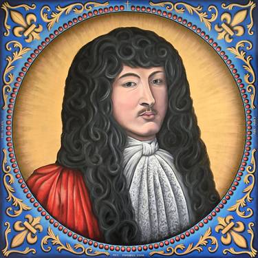 Original Baroque Men Painting by Bettina Dupont