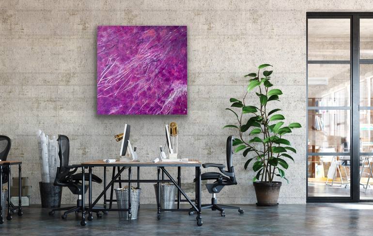Original Abstract Expressionism Abstract Painting by Maria Elena Montenegro