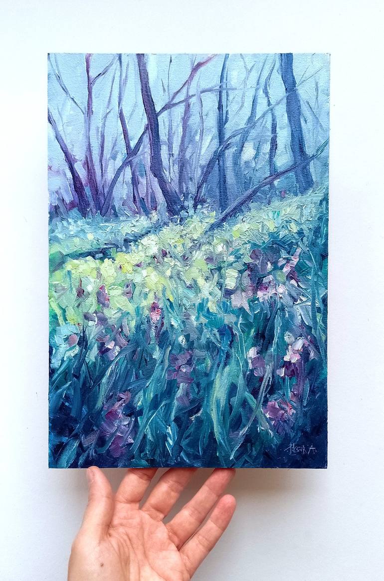 Original Impressionism Landscape Painting by Adrienn Pécsek