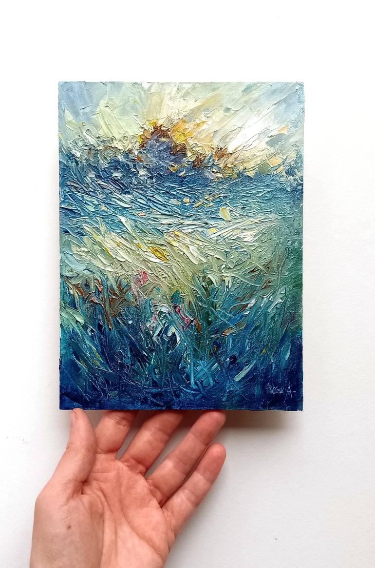 Original Abstract Landscape Painting by Adrienn Pécsek