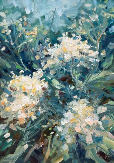 Print of Impressionism Floral Paintings by Adrienn Pécsek