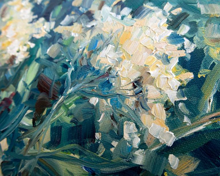 Original Impressionism Floral Painting by Adrienn Pécsek