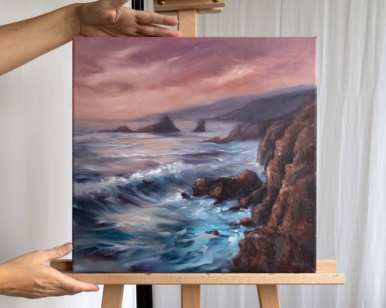 Original Seascape Painting by Adrienn Pécsek