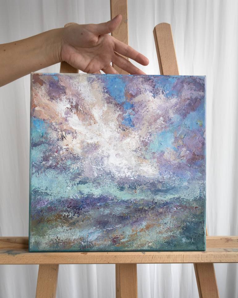 Original Abstract Landscape Painting by Adrienn Pécsek
