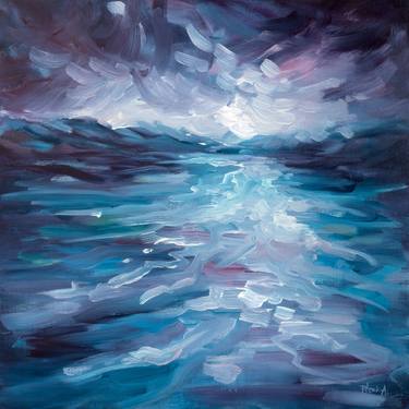 Original Abstract Seascape Paintings by Adrienn Pécsek