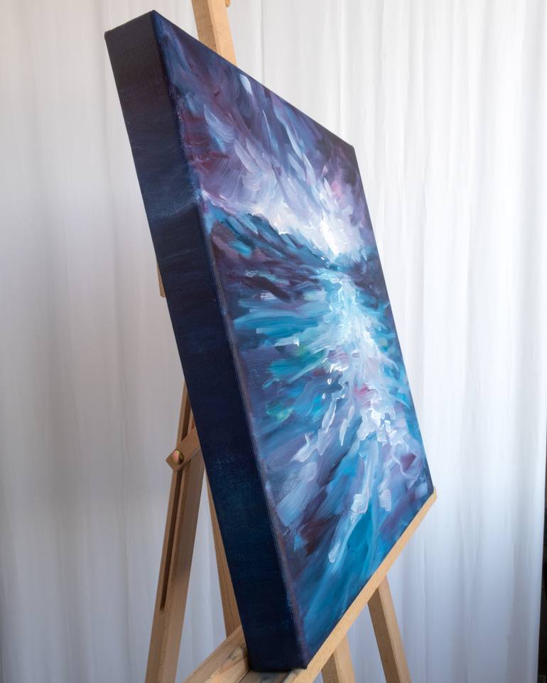 Original Abstract Seascape Painting by Adrienn Pécsek