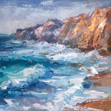 Original Impressionism Beach Paintings by Adrienn Pécsek