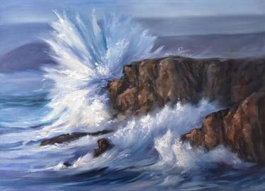 Original Impressionism Seascape Paintings by Adrienn Pécsek