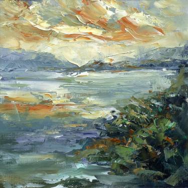 Print of Impressionism Seascape Paintings by Adrienn Pécsek