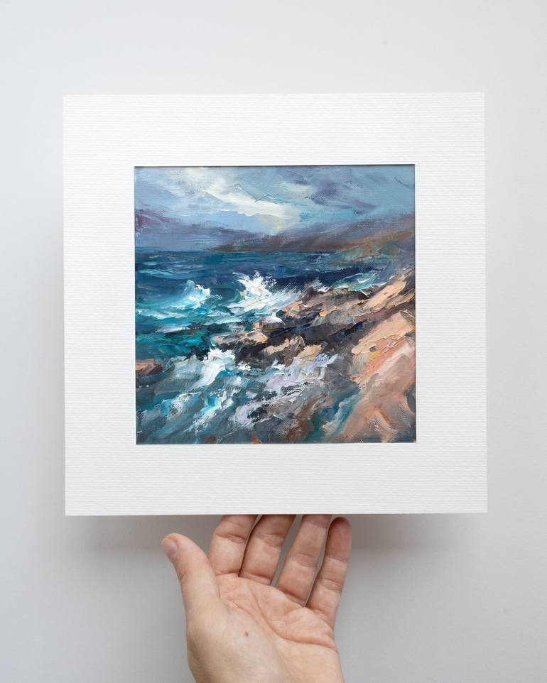 Original Beach Painting by Adrienn Pécsek