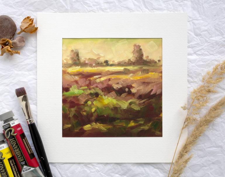 Original Impressionism Landscape Painting by Adrienn Pécsek