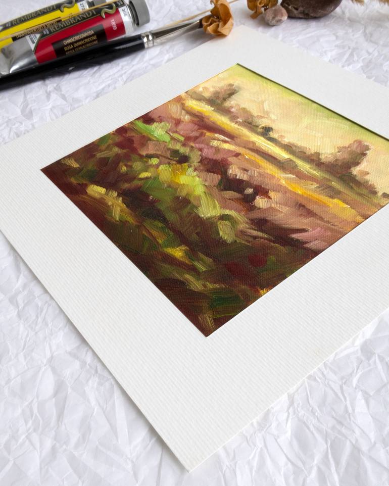 Original Impressionism Landscape Painting by Adrienn Pécsek