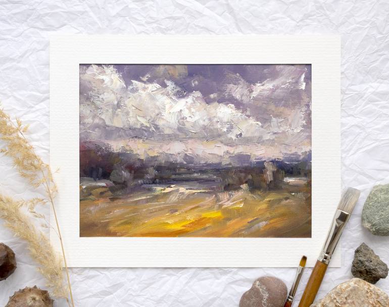 Original Impressionism Landscape Painting by Adrienn Pécsek