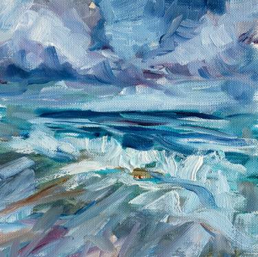 Original Impressionism Beach Paintings by Adrienn Pécsek