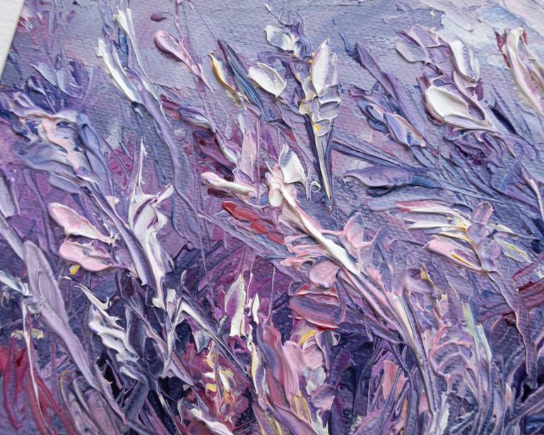 Original Abstract Floral Painting by Adrienn Pécsek