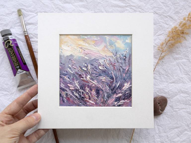 Original Abstract Floral Painting by Adrienn Pécsek