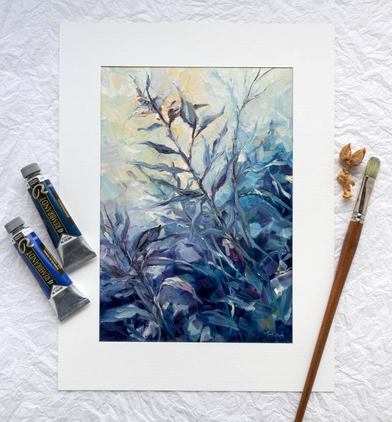 Original Impressionism Garden Painting by Adrienn Pécsek
