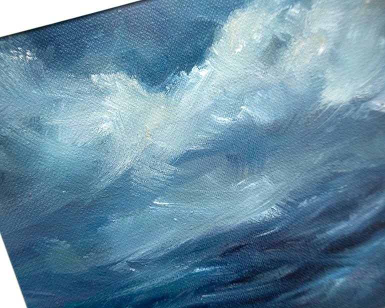 Original Impressionism Seascape Painting by Adrienn Pécsek