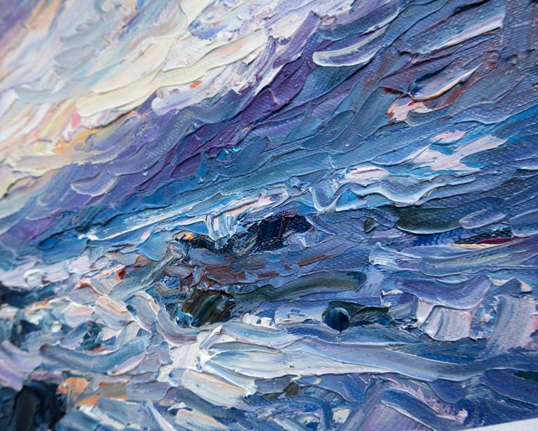 Original Impressionism Seascape Painting by Adrienn Pécsek