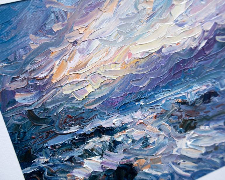 Original Impressionism Seascape Painting by Adrienn Pécsek