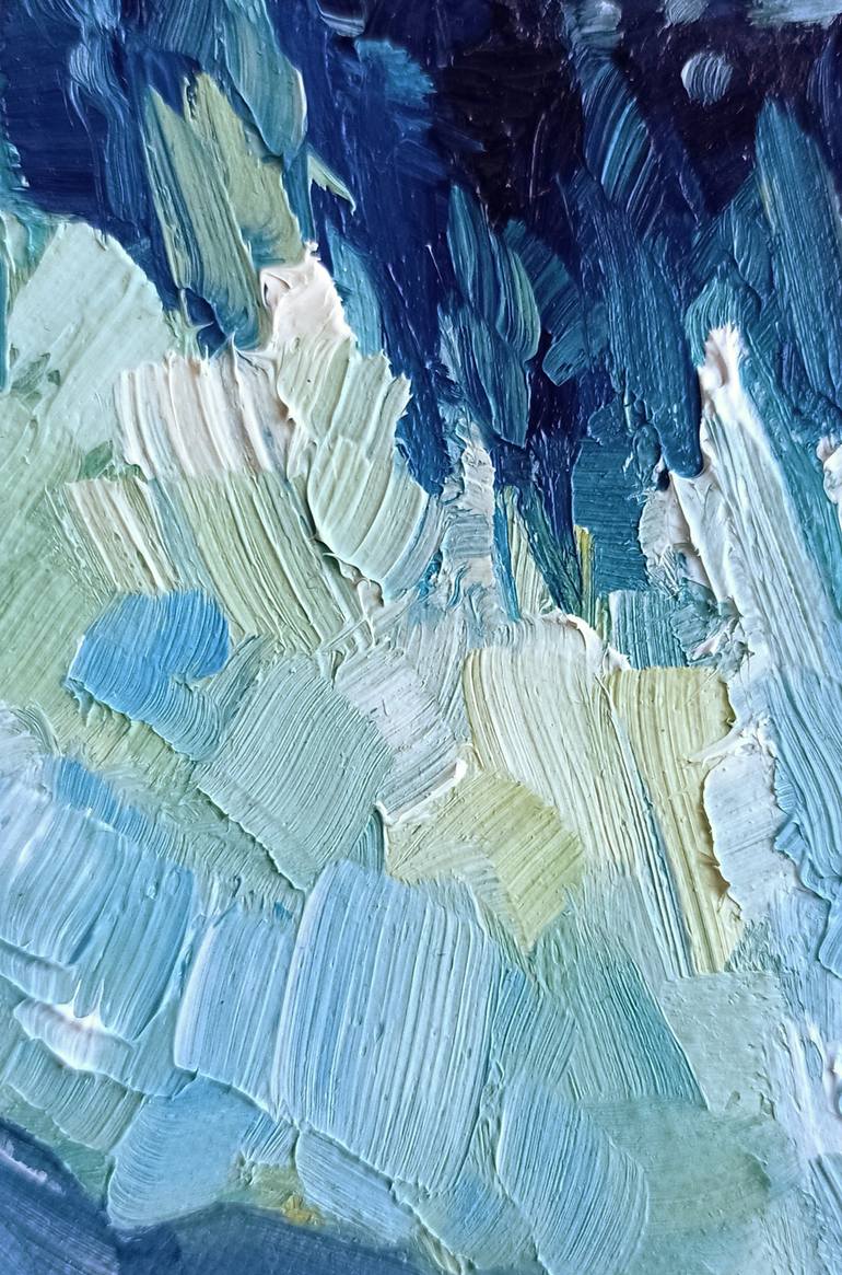 Original Abstract Seascape Painting by Adrienn Pécsek
