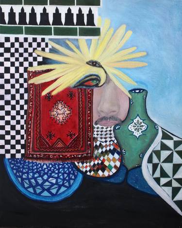 Original Symbolism Abstract Painting by Nassima Jalal