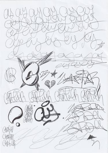 Original Street Art Calligraphy Drawings by Alessandro Ceppi